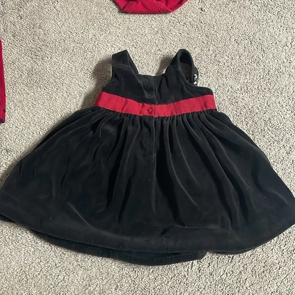 Gymboree Vintage 2008 Girls 3 Piece Black And Red  Matching Set | 18-24 Months